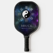 Yin Yang met Bagua Trigram Symbolen I-Ching Pickleball Paddle (Voorkant)