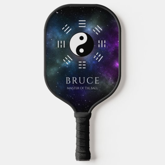 Yin Yang met Bagua Trigram Symbolen I-Ching Pickleball Paddle (Voorkant)