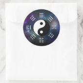 Yin Yang met Bagua Trigram Symbolen I-Ching Ronde Sticker (Tas)