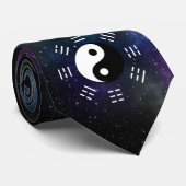 Yin Yang met Bagua Trigram Symbolen I-Ching Stropdas (Opgerold)