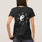 Yin Yang met Bagua Trigram Symbolen I-Ching T-shirt (Achterkant)