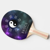 Yin Yang met Bagua Trigram Symbolen I-Ching Tafeltennisbatje (Zijkant)