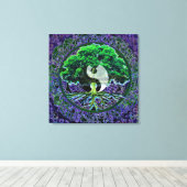 Yin Yang met de boom van het leven Canvas Afdruk (Insitu (Houten vloer))