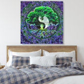 Yin Yang met de boom van het leven Canvas Afdruk (Insitu (Slaapkamer))