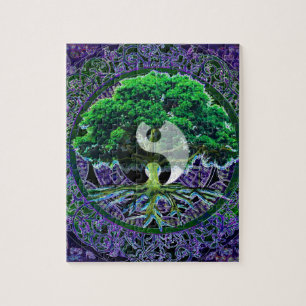 Yin Yang met de boom van het leven Legpuzzel