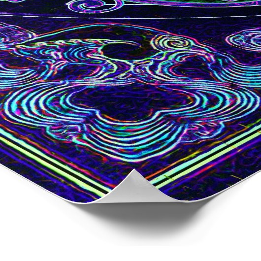 Yin Yang met de boom van het leven Poster (Hoek)