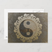 Yin Yang met de boom van het leven van Amelia Carr Briefkaart (Voorkant / Achterkant)