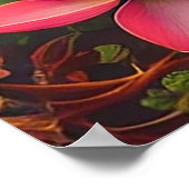 Yin Yang met Dragon en Phoenix te midden van weeld Poster (Hoek)