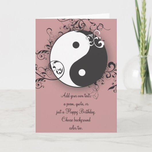 Yin-Yang met het scrollen Kaart (Voorkant)