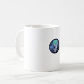 Yin Yang met levensboom Aarde in de ruimte pullove Koffiemok (Voorkant links)