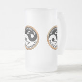 Yin Yang met muziekwoorden Matglas Bierpul (Voorkant rechts)