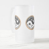 Yin Yang met muziekwoorden Matglas Bierpul (Voorkant links)