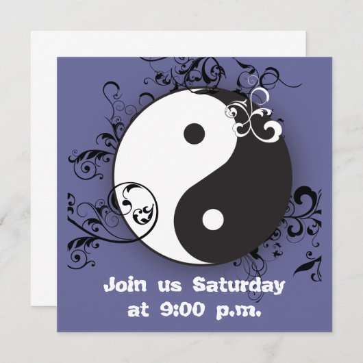 Yin-Yang met scrollen Kaart (Voorkant / Achterkant)