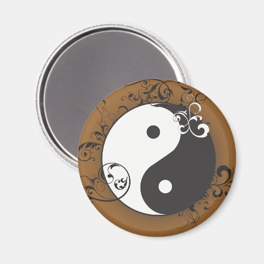Yin-Yang met scrollen Magneet (Voorkant / Achterkant)