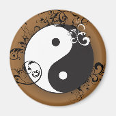 Yin-Yang met scrollen Magneet (Voorkant)