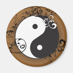 Yin-Yang met scrollen Magneet