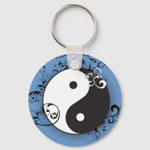 Yin-Yang met scrollen Sleutelhanger