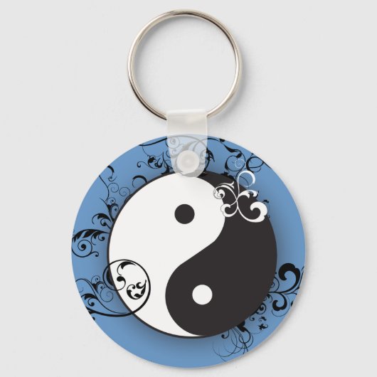 Yin-Yang met scrollen Sleutelhanger (Voorkant)