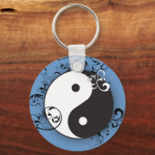 Yin-Yang met scrollen Sleutelhanger (Voorkant)