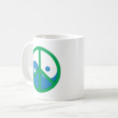 Yin-Yang met vredesbord Koffiemok (Voorkant links)