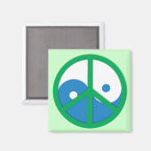 Yin-Yang met vredesbord Magneet (Voorkant / Achterkant)
