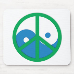Yin-Yang met vredesbord Muismat