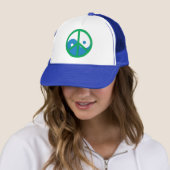 Yin-Yang met vredesbord Trucker Pet (In situ)