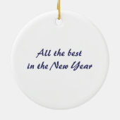 Yin & Yang met zwarte scrollers Keramisch Ornament (Achterkant)