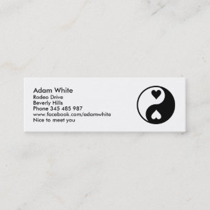 Yin Yang Mini Visitekaartje