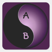 yin yang monogram - paars
