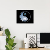 Yin Yang Moon Sun Poster (Thuiskantoor)