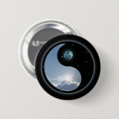 Yin Yang Moon Sun Ronde Button 5,7 Cm (Voorkant /achterkant)