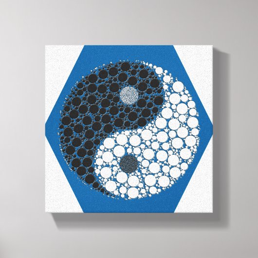 Yin Yang Mozaïek Canvas Kunst (Voorkant)