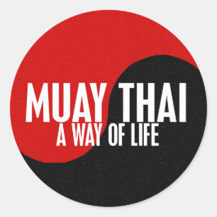Yin Yang Muay Thai 1 Ronde Sticker