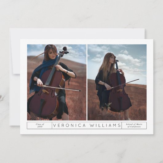 Yin & Yang Music Afstuderen Uitnodiging (Voorkant)