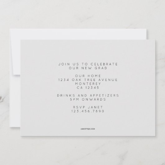 Yin & Yang Music Afstuderen Uitnodiging (Achterkant)