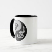 yin yang muziek clave noot mok (Voorkant links)
