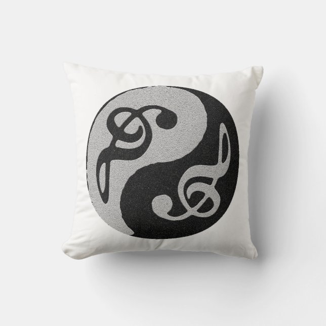 yin yang muzieklevernoot kussen (Voorkant)