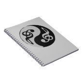 yin yang muzieklevernoot notitieboek (Rechterzijde)