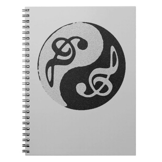 yin yang muzieklevernoot notitieboek (Voorkant)