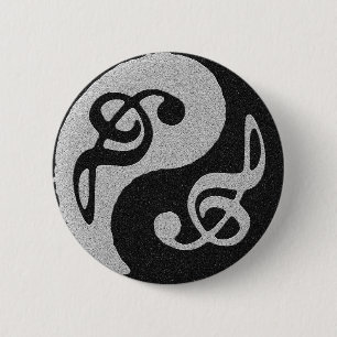 yin yang muzieklevernoot ronde button 5,7 cm