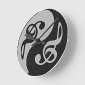 yin yang muzieklevernoot ronde klok (Hoek)