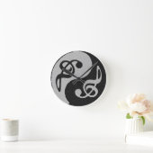 yin yang muzieklevernoot ronde klok (Huis)