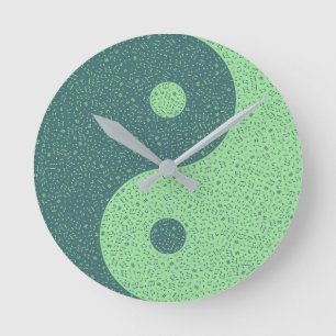 Yin Yang Muzieknoten Ronde Klok