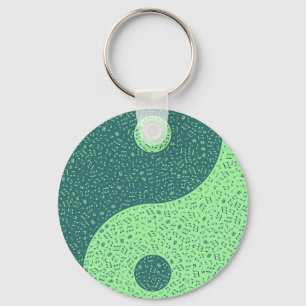 Yin Yang Muzieknoten Sleutelhanger