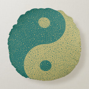 Yin Yang Muzieknotities Rond Kussen