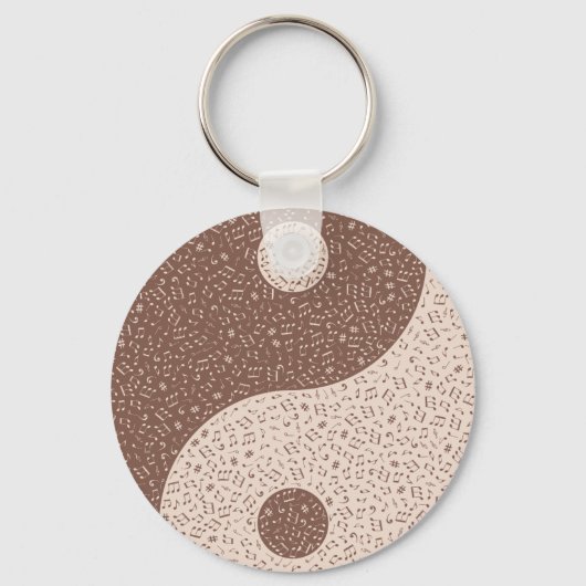 Yin Yang Muzieknotities  Sleutelhanger (Voorkant)