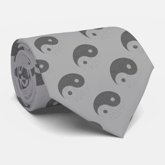 Yin Yang Muzieknotities Stropdas (Opgerold)