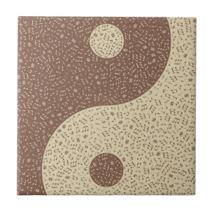 Yin Yang-muzieknotities Tegeltje