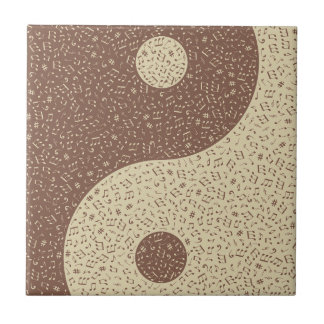 Yin Yang-muzieknotities Tegeltje